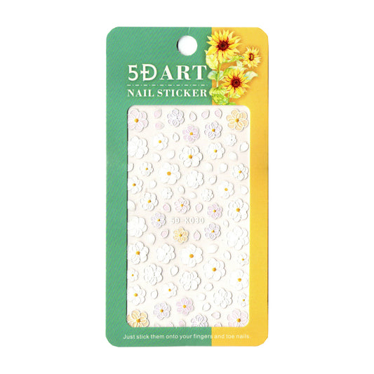 Nail Art Stickers - 5D Flowers 5D-K030