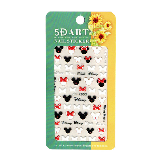 Nail Art Stickers - 5D Minnie & Mickey K053