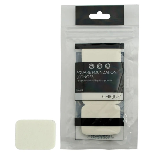 Chique - Square Foundation Sponges 3 Pack