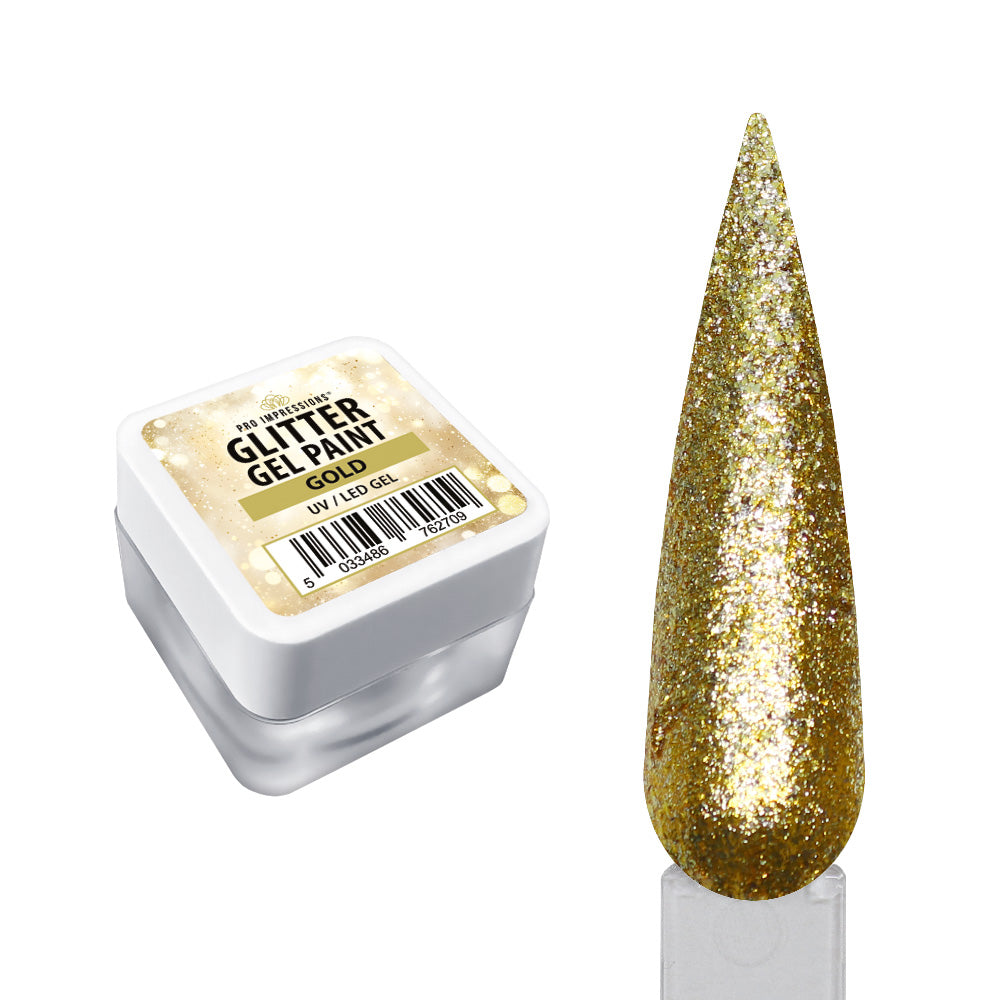 Premium Glitter Gel Paint - Gold