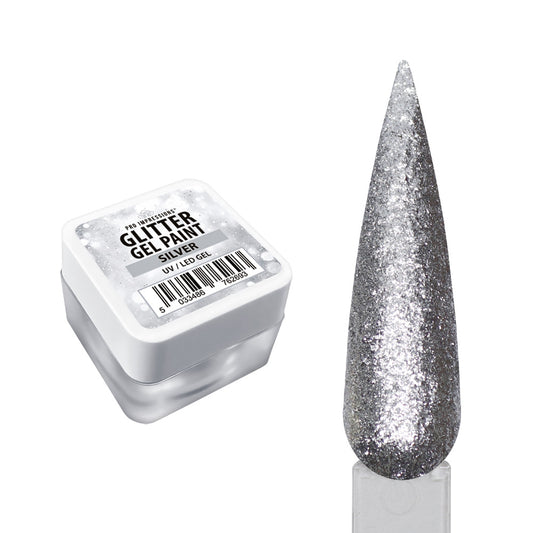 Premium Glitter Gel Paint - Silver