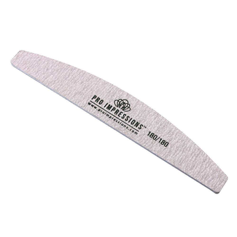 Premium Half Moon Nail File - 180/180 Grit