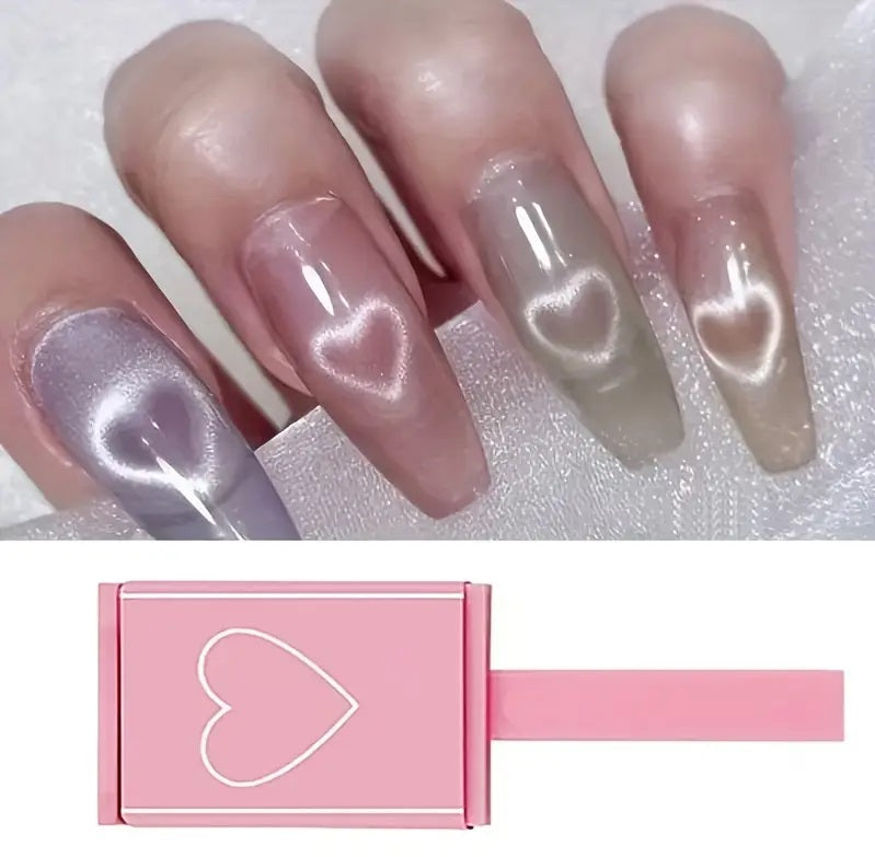 Cat Eye Gel Polish Heart Magnet